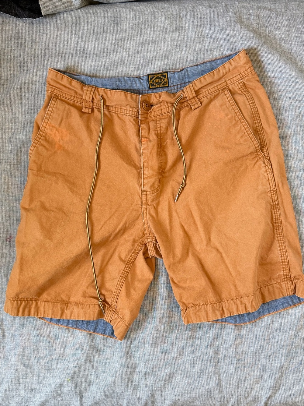 Obey Men's Rust Orange Drawstring Hybrid Shorts